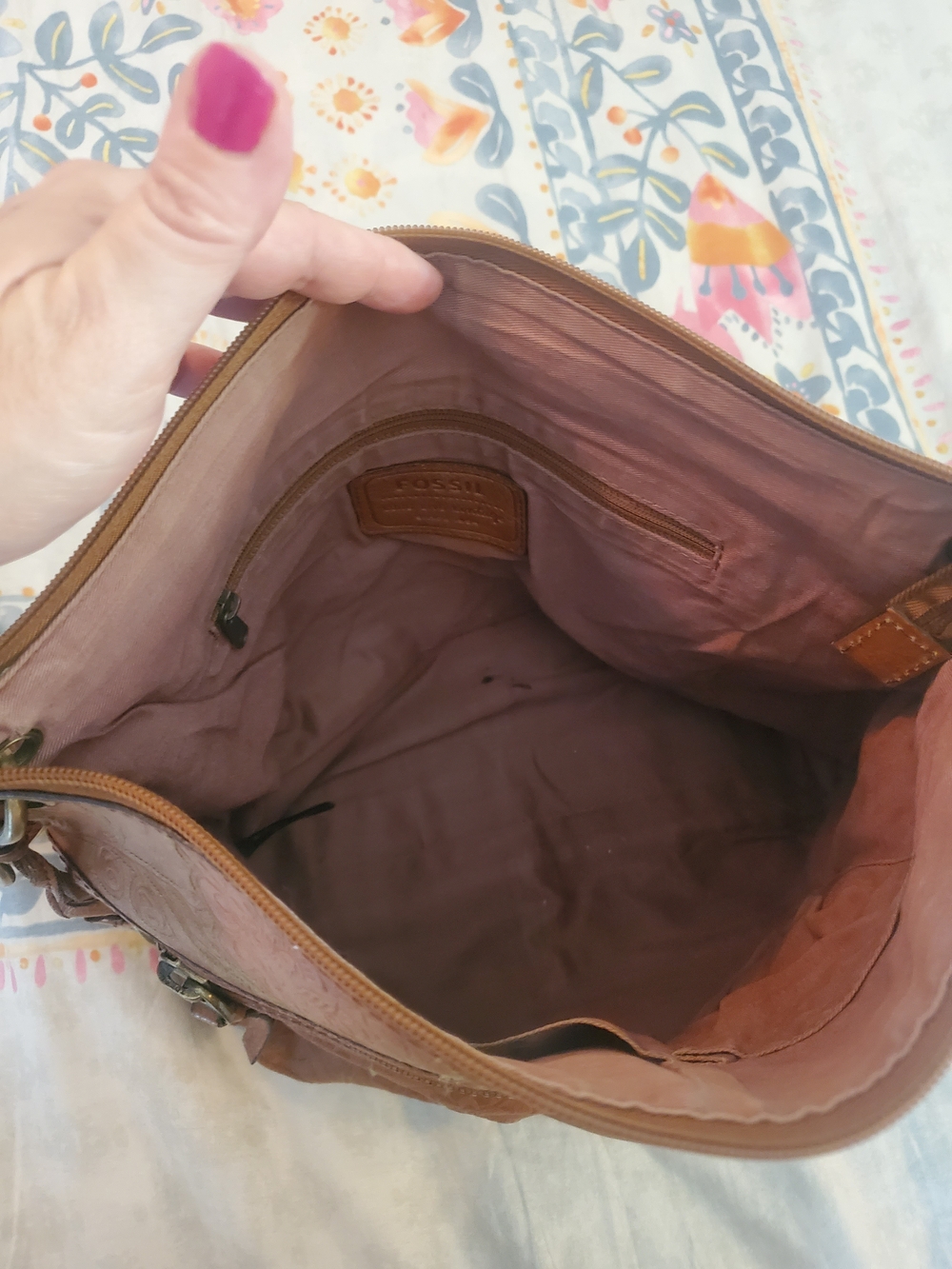 Brown Leather Crossbody Shoulder Bag - Picture 2 of 6